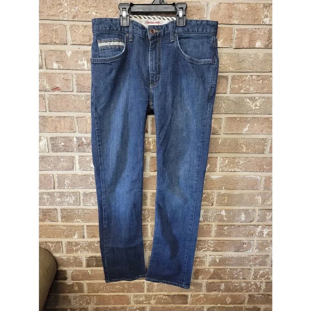 Vans Slim Straight Medium Dark Wash Jeans, Mens 30x30